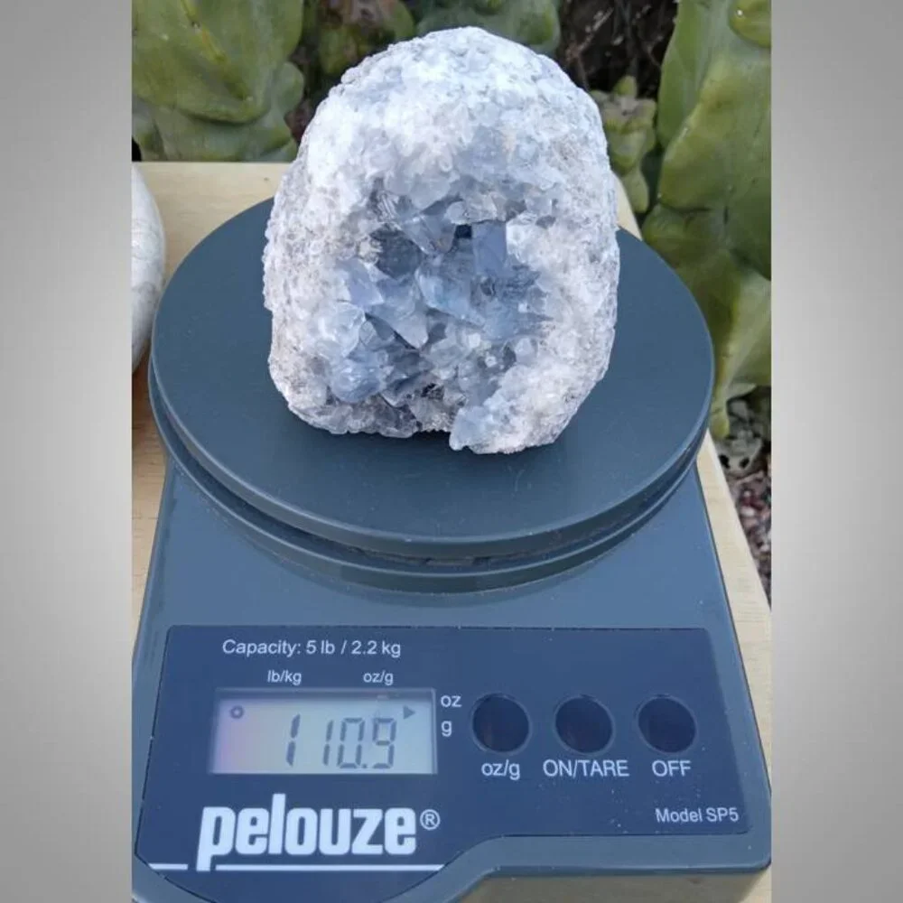 CELESTINE / celestite crystal mineral rock stone chunk 04 CHAKRA HEALING PEACE - Picture 6 of 6
